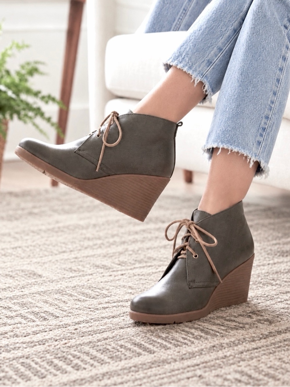 Sperry Topsider Harlow Wedge Gray Size 7.5
